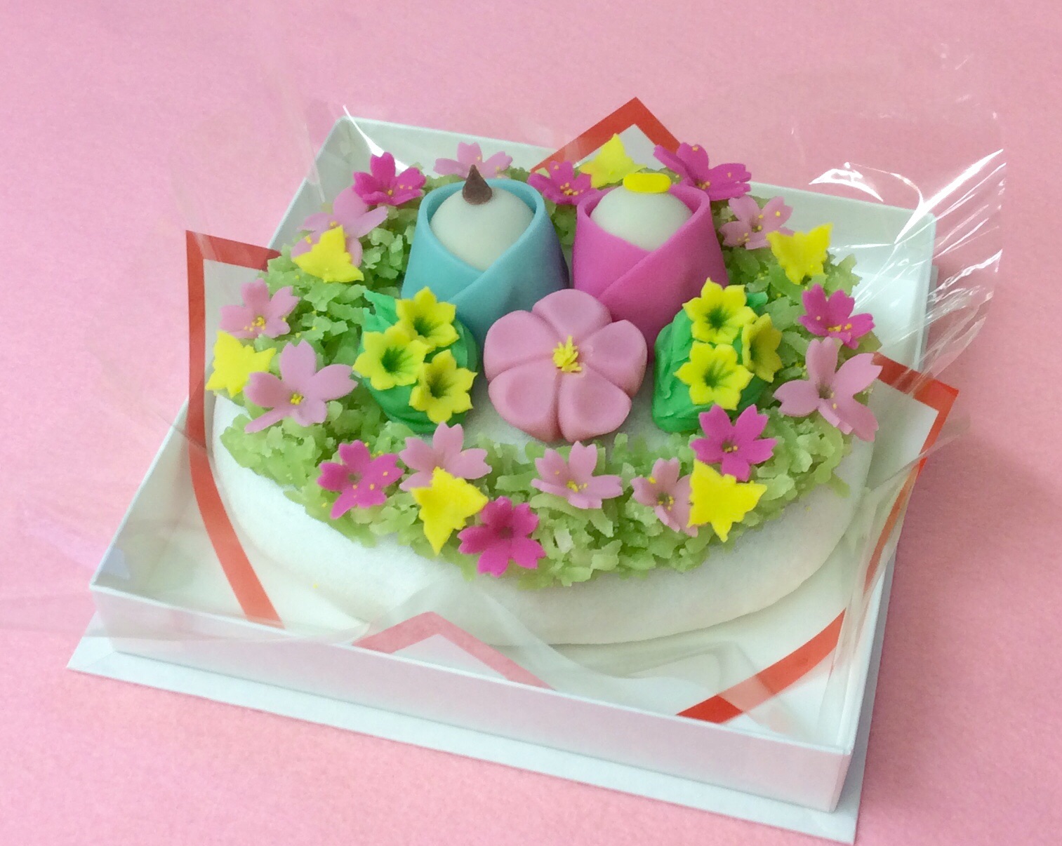 菓子処 喜久春 オリジナル和菓子ケーキ 上用饅頭でお作りします ひな祭り